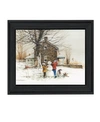 TRENDY DECOR 4U THE JOY OF SNOW BY JOHN ROSSINI, PRINTED WALL ART, READY TO HANG, BLACK FRAME, 18" X 14"