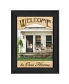 TRENDY DECOR 4U WELCOME TO OUR HOME BY JOHN ROSSINI, PRINTED WALL ART, READY TO HANG, BLACK FRAME, 18" X 14"