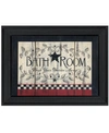 Trendy Decor 4u Bathroom By Linda Spivey, Ready To Hang Framed Print, Black Frame, 15" X 11" In Multi
