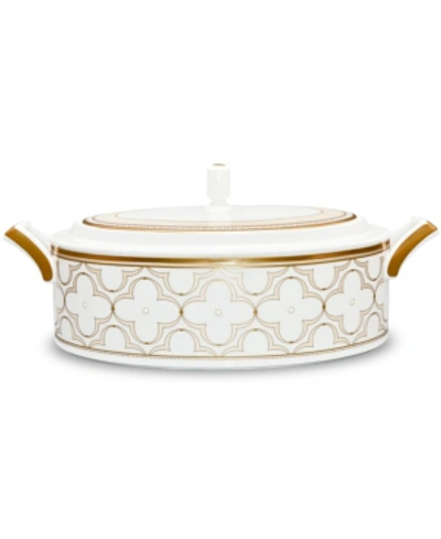 Noritake Trefolio Gold Covered Vegetable Bowl, 67 Oz.