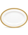 NORITAKE SUMMIT GOLD OVAL PLATTER, 16"