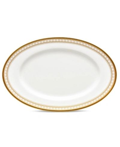 Noritake Trefolio Gold Butter/relish Tray, 8-3/4"