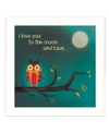 TRENDY DECOR 4U TO THE MOON I BY MARLA RAE, PRINTED WALL ART, READY TO HANG, WHITE FRAME, 14" X 14"