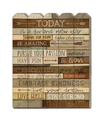 Trendy Decor 4u Today Is A Brand New Day By Marla Rae, Printed Wall Art On A Wood Picket Fence, 16" X 20" In Multi