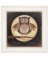 TRENDY DECOR 4U OWL YOU NEED IS LOVE BY MARLA RAE, READY TO HANG FRAMED PRINT, WHITE FRAME, 15" X 15"