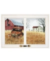 TRENDY DECOR 4U GRANDDADS OLD TRUCK BY BILLY JACOBS, READY TO HANG FRAMED PRINT, WHITE WINDOW-STYLE FRAME, 21" X 15"