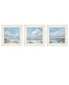 Trendy Decor 4u Beautiful Day I, Ii, Iii 3-piece Vignette By Georgia Janisse, White Frame, 15" X 15" In Multi
