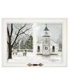 TRENDY DECOR 4U I HEARD THE BELLS ON CHRISTMAS DAY BY BILLY JACOBS, READY TO HANG FRAMED PRINT, WHITE WINDOW-STYLE F
