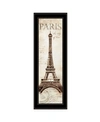Trendy Decor 4u Paris Panel By Cloverfield Co, Ready To Hang Framed Print, Black Frame, 8" X 23" In Multi