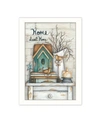 TRENDY DECOR 4U HOME SWEET HOME BY MARY JUNE, PRINTED WALL ART, READY TO HANG, WHITE FRAME, 14" X 20"