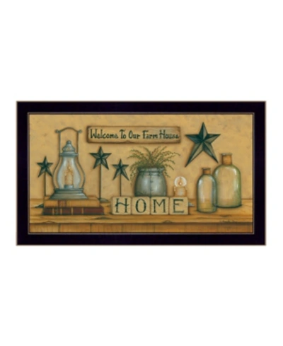 Trendy Decor 4u Welcome To Our Farm House By Mary June, Printed Wall Art, Ready To Hang, Black Frame, 20" X 11" In Multi