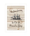TRENDY DECOR 4U FRIENDSHIP JOURNEY BY MILLWORK ENGINEERING, READY TO HANG FRAMED PRINT, WHITE FRAME, 10" X 14"