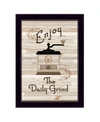 TRENDY DECOR 4U THE DAILY GRIND BY MILLWORK ENGINEERING, READY TO HANG FRAMED PRINT, BLACK FRAME, 10" X 14"