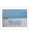 Trendy Decor 4u A Place Near The Ocean By Trendy Decor4u, Printed Wall Art, Ready To Hang, White Frame, 14" X 10" In Multi