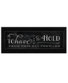 TRENDY DECOR 4U TO HAVE AND TO HOLD BY MOLLIE B., PRINTED WALL ART, READY TO HANG, BLACK FRAME, 20" X 8"