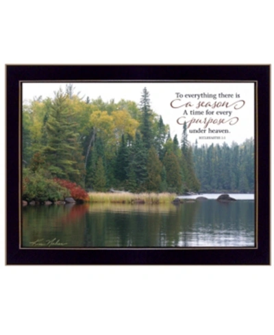 Trendy Decor 4u To Everything There Is A Season By Kim Norlien, Ready To Hang Framed Print, Black Frame, 18" X 14" In Multi