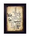 TRENDY DECOR 4U WE GO TOGETHER I BY SUSAN BALL, PRINTED WALL ART, READY TO HANG, BLACK FRAME, 14" X 10"