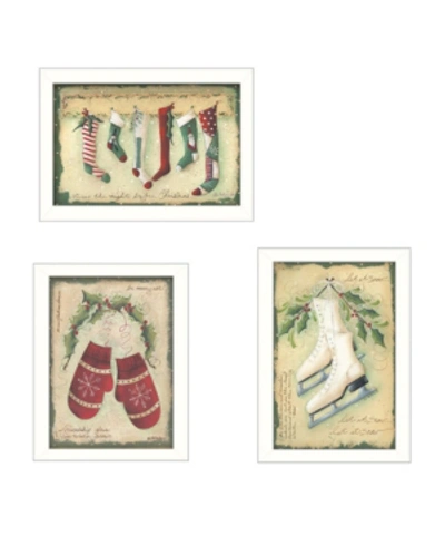 Trendy Decor 4u Vintage-like Christmas Collection By Jill Ankrom, Printed Wall Art, Ready To Hang, White Frame, 42" In Multi