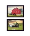 TRENDY DECOR 4U MAIL POUCH BARN AND MILL COLLECTION BY LORI DEITER, PRINTED WALL ART, READY TO HANG, BLACK FRAME, 20