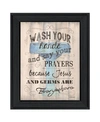 Trendy Decor 4u Bathroom Humor By Debbie Dewitt, Ready To Hang Framed Print, Black Frame, 15" X 19" In Multi