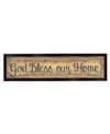 Trendy Decor 4u God Bless Our Home By Gail Eads, Ready To Hang Framed Print, Black Frame, 20" X 6" In Multi