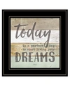 TRENDY DECOR 4U LIVE YOUR DREAMS TODAY BY MARLA RAE, READY TO HANG FRAMED PRINT, BLACK FRAME, 15" X 15"