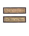Trendy Decor 4u Blessed Home 2-piece Vignette By Gail Eads, Black Frame, 20" X 6" In Multi
