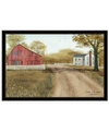 TRENDY DECOR 4U SUMMER IN THE COUNTRY BY BILLY JACOBS, READY TO HANG FRAMED PRINT, BLACK FRAME, 38" X 26"