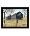 TRENDY DECOR 4U TREAT YOURSELF MAIL POUCH BARN BY BILLY JACOBS, READY TO HANG FRAMED PRINT, BLACK FRAME, 27" X 21"