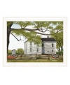 TRENDY DECOR 4U SWEET SUMMERTIME HOUSE BY BILLY JACOBS, READY TO HANG FRAMED PRINT, WHITE FRAME, 27" X 21"