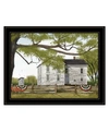 TRENDY DECOR 4U SWEET SUMMERTIME HOUSE BY BILLY JACOBS, READY TO HANG FRAMED PRINT, BLACK FRAME, 27" X 21"