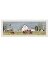 TRENDY DECOR 4U SPRING ON THE FARM BY BILLY JACOBS, READY TO HANG FRAMED PRINT, WHITE FRAME, 39" X 15"