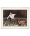TRENDY DECOR 4U BACON EGGS BY BILLY JACOBS, READY TO HANG FRAMED PRINT, WHITE FRAME, 19" X 15"