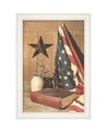 TRENDY DECOR 4U GOD AND COUNTRY BY BILLY JACOBS, READY TO HANG FRAMED PRINT, WHITE FRAME, 15" X 21"