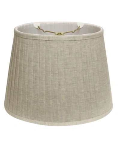 Cloth & Wire Cloth&wire Slant Linen Oval Side Pleat Softback Lampshade With Washer Fitter In Beige