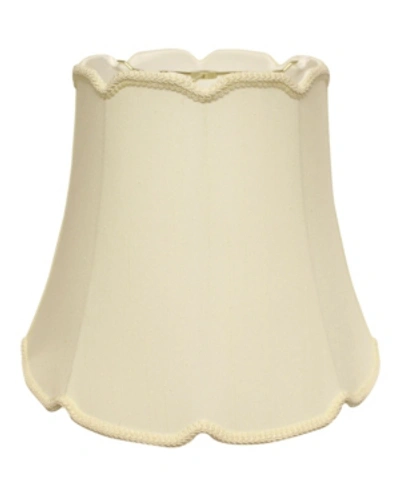 Cloth & Wire Cloth&wire Slant Empire Cyliner "v" Notch Softback Lampshade With Washer Fitter In Off-white
