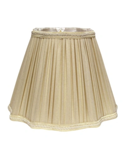 Cloth & Wire Slant Fancy Square Pleated Softback Lampshade With Washer Fitter In Taupe