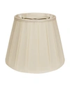 CLOTH & WIRE CLOTH&WIRE SLANT ENGLISH BOX PLEAT SOFTBACK LAMPSHADE WITH WASHER FITTER