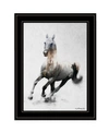 Trendy Decor 4u Galloping Stallion By Andreas Lie, Ready To Hang Framed Print, Black Frame, 19" X 15" In Multi