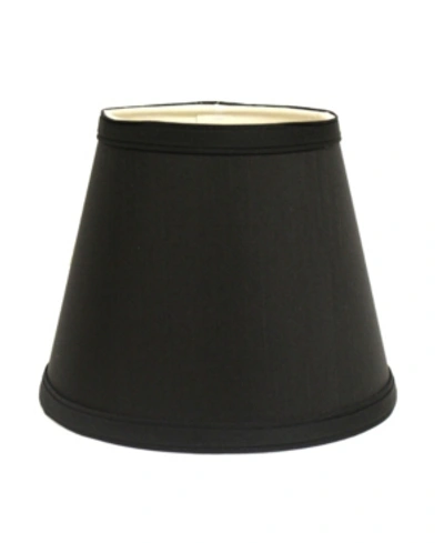 Cloth & Wire Cloth&wire Slant Empire Hardback Lampshade With Washer Fitter With White Lining In Black