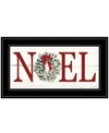 Trendy Decor 4u Christmas Noel By Lori Deiter, Ready To Hang Framed Print, Black Frame, 21" X 12" In Multi