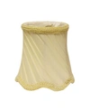 Cloth & Wire Cloth&wire Slant Swirled Side Pleat Chandelier Lampshade With Flame Clip In Beige
