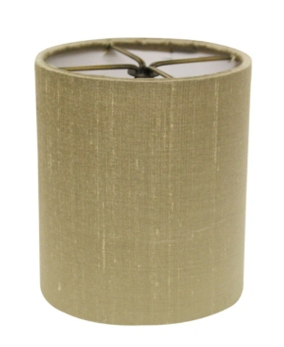 Cloth & Wire Cloth&wire Slant Fancy Square Softback Lampshade With Bulb Clip In Gold
