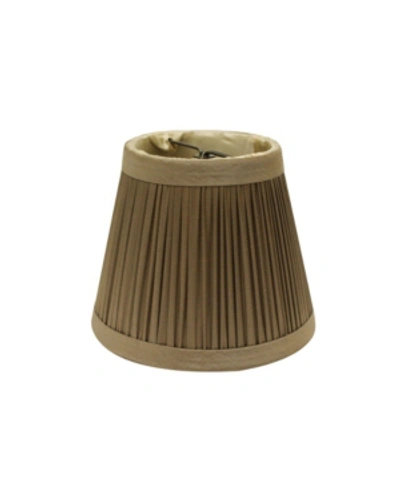 Cloth & Wire Cloth&wire Slant Pencil Pleat Chandelier Lampshade With Bulb Clip In Gray