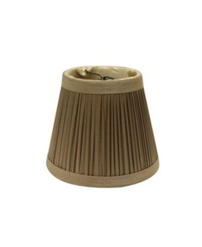 Cloth & Wire Cloth&wire Slant Pencil Pleat Chandelier Lampshade With Flame Clip In Gray