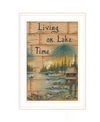 TRENDY DECOR 4U LIVING ON THE LAKE BY MARY JUNE, READY TO HANG FRAMED PRINT, WHITE FRAME, 15" X 21"