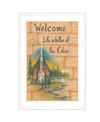 TRENDY DECOR 4U LIFE IS BETTER AT THE CABIN BY MARY JUNE, READY TO HANG FRAMED PRINT, WHITE FRAME, 15" X 21"