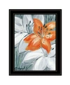 TRENDY DECOR 4U TIGER LILY IN ORANGE BY ROEY EBERT, READY TO HANG FRAMED PRINT, BLACK FRAME, 15" X 19"