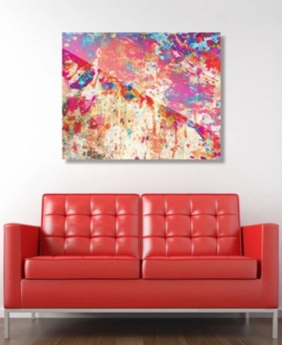 Creative Gallery Splatter Shop Vermillion Abstract 20" X 24" Acrylic Wall Art Print In Multi Color