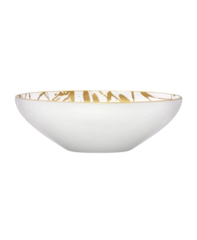 Noritake Raptures Gold Round Vegetable In White And Gold